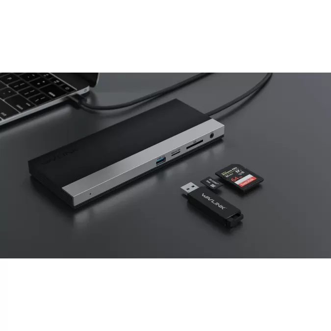 Док-станция WAVLINK WL-UMD03 USB-C 12-in-1 gray WL-UMD03