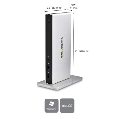Док-Станция StarTech Dual DVI Docking Station USB3.0 USB3SDOCKDD Док-Станция StarTech Dual DVI Docking Station USB3.0 USB3SDOCKDD