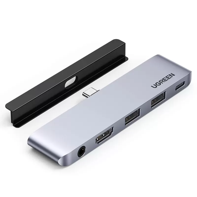Dock Station UGREEN USB-C to HDMI | USB-A x2 | 3.5" mm | USB-C | PD 1W Dock 20199 Dock Station UGREEN USB-C to HDMI | USB-A x2 | 3.5" mm | USB-C | PD 1W Dock 20199