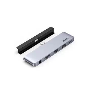 Dock Station UGREEN USB-C to HDMI | USB-A x2 | 3.5" mm | USB-C | PD 1W Dock 20199 Dock Station UGREEN USB-C to HDMI | USB-A x2 | 3.5" mm | USB-C | PD 1W Dock 20199