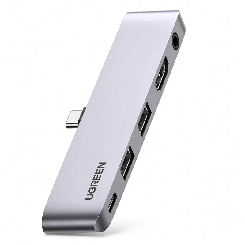 Dock Station UGREEN USB-C to HDMI | USB-A x2 | 3.5" mm | USB-C | PD 1W Dock 20199 Dock Station UGREEN USB-C to HDMI | USB-A x2 | 3.5" mm | USB-C | PD 1W Dock 20199