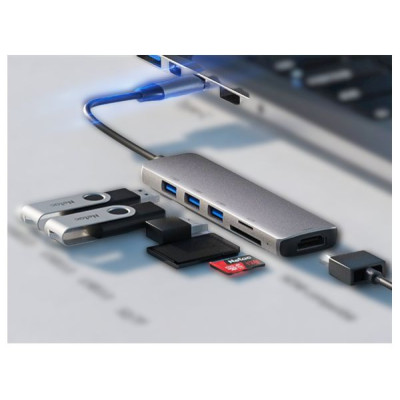 Dock Station Netac WK14 Type-C 3.1 to USB 3.0X3 Card Reader HDMI NT08WF14-30GR Dock Station Netac WK14 Type-C 3.1 to USB 3.0X3 Card Reader HDMI NT08WF14-30GR
