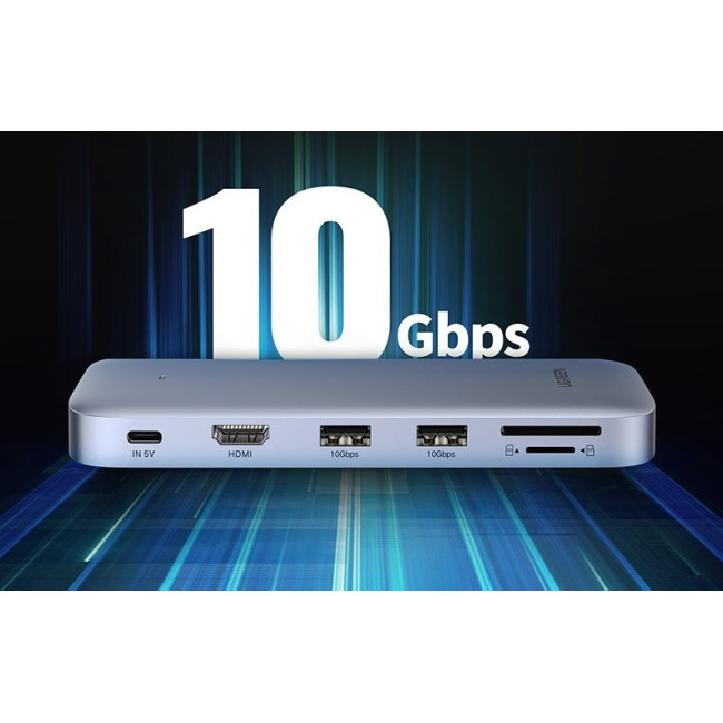 Dock Station UGREEN USB-C 3.2 Gen2 to HDMI 4K/6Hz | x2 USB-A 3. | SD/micro SD |