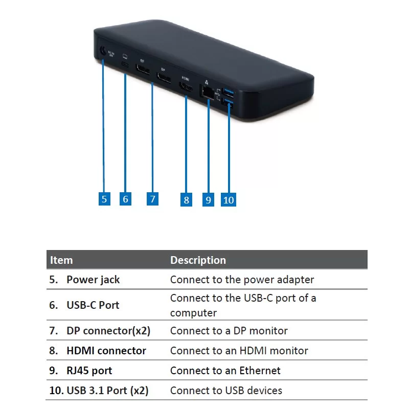 תחנת עגינה Gold Touch USB-C DP Docking Station UDS-C-MST