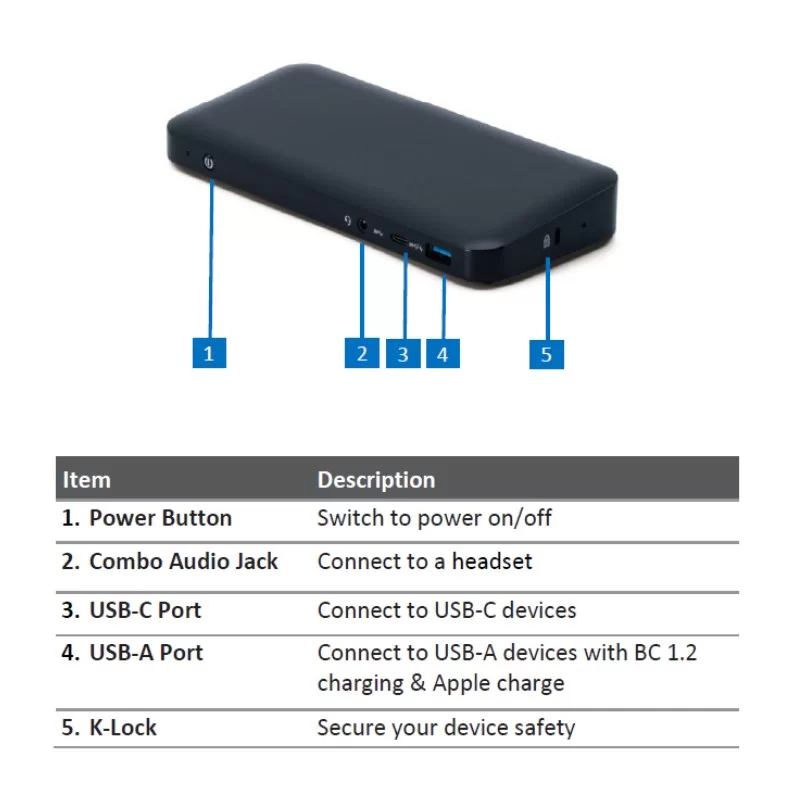 תחנת עגינה Gold Touch USB-C DP Docking Station UDS-C-MST
