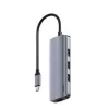 תחנת עגינה CUDY 4K-60Hz HDMI 100W PD & 6-IN-1 USB-C Hub with GbE Docking Station UH606