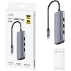 תחנת עגינה CUDY 4K-60Hz HDMI 100W PD & 6-IN-1 USB-C Hub with GbE Docking Station UH606