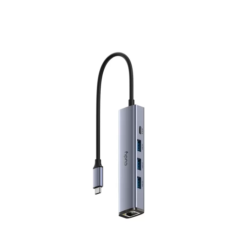 תחנת עגינה CUDY 4K-60Hz HDMI 100W PD & 6-IN-1 USB-C Hub with GbE Docking Station UH606