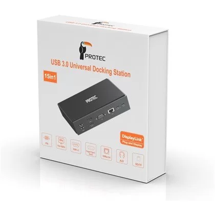 Док-станция Protec DM196 USB/USB-C Dual Display Docking Station DM196