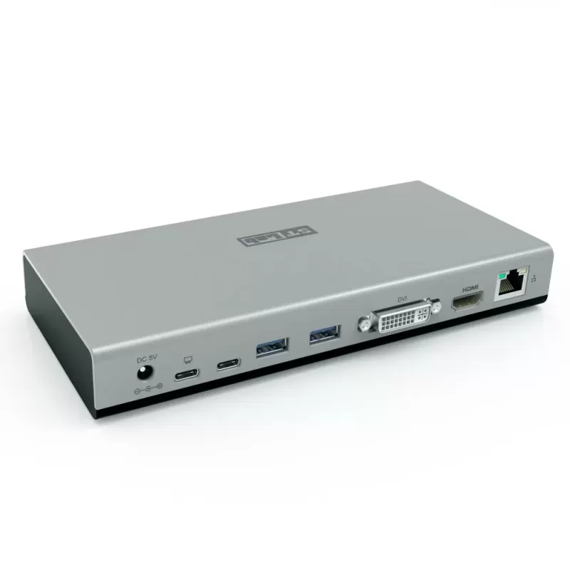 תחנת עגינה St-Lab U-2450 USB 10G DUAL Display DVI HDMI Universal Docking Station ST-U-2450