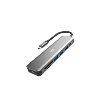 תחנת עגינה Silicon Power USB-C 7-in-1 Docking Station SPU3C07DOCSU200G