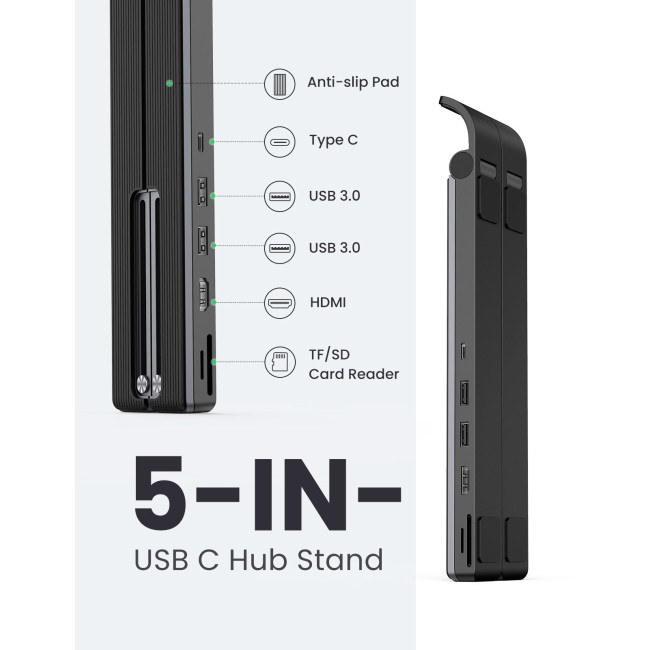 Dock Station UGREEN Laptop Stand 5in1 with USB-A x2 | HDMI | SD | USB-C Dock