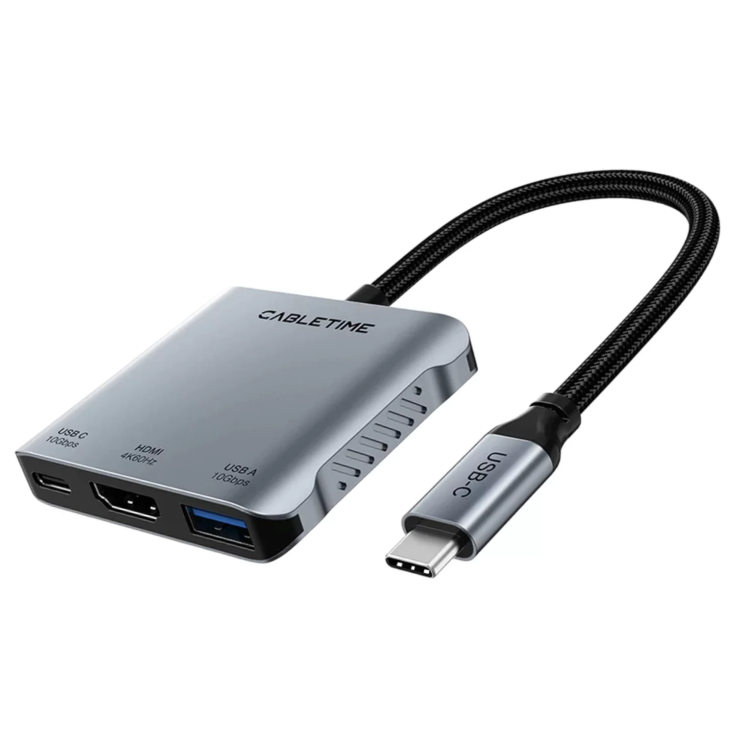 Dock Station CABLETIME 10Gbps 5 IN 1 USB C Hub with HDMI 4K 60Hz 140w Power Delivery CB75G