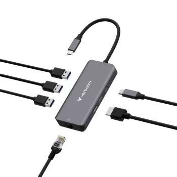 Dock Station Verbatim USB-C Essentials Multiport Hub 6 Port with RJ45 32157 Dock Station Verbatim USB-C Essentials Multiport Hub 6 Port with RJ45 32157