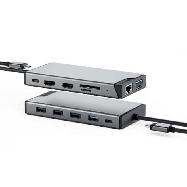 Dock Station ALOGIC USB-C 12-in-1 DV3 Universal Triple Display DisplayLink with