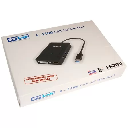 Dock Station St-Lab U-1100 USB 3.0 to HDMI + DVI Mini Docking Station U-1100