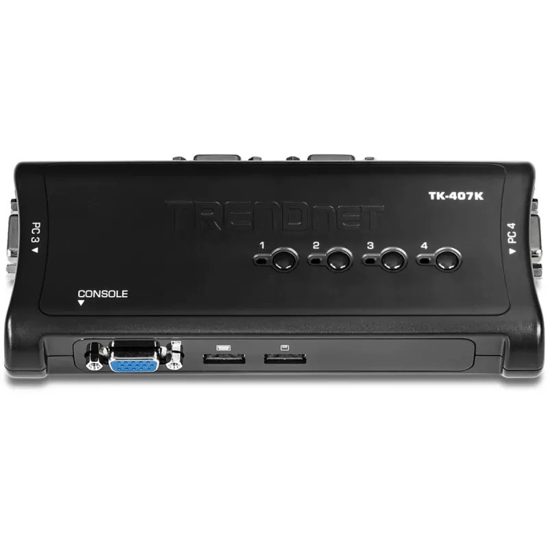 מתג KVM TRENDnet TK-407K צבע שחור