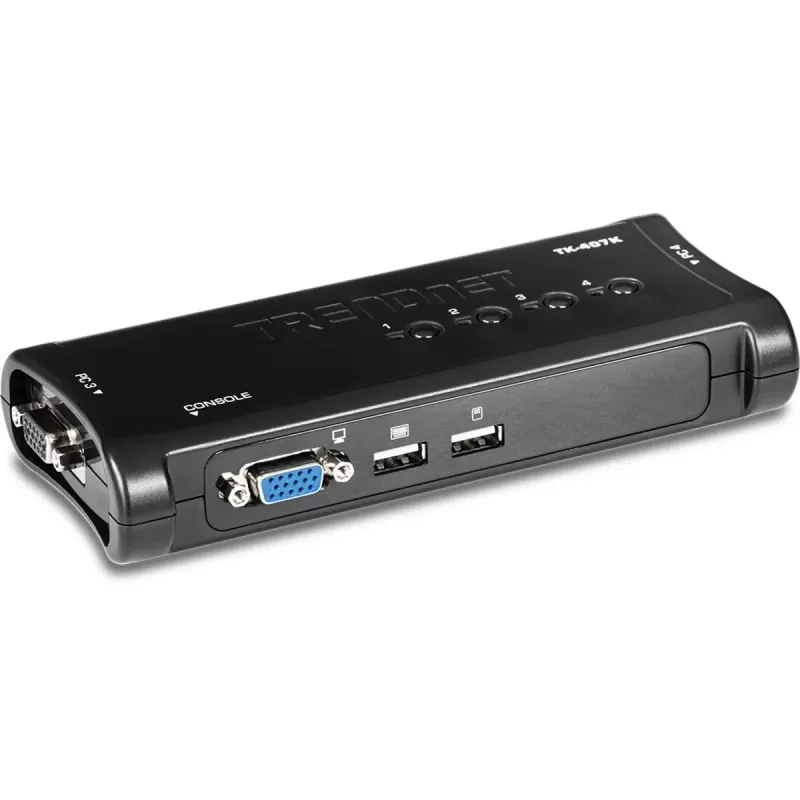 מתג KVM TRENDnet TK-407K צבע שחור
