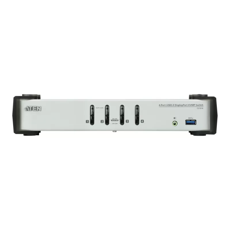 מתג KVM ATEN CS1914 4-Port USB 3.0 DisplayPort KVMP CS1914 צבע כסוף