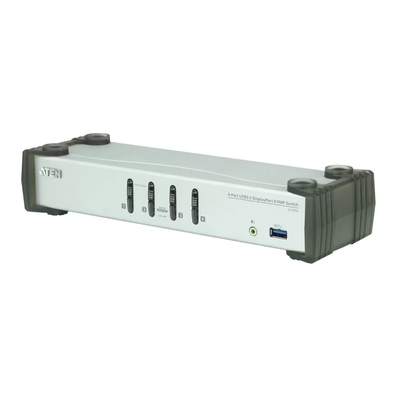 מתג KVM ATEN CS1914 4-Port USB 3.0 DisplayPort KVMP CS1914 צבע כסוף