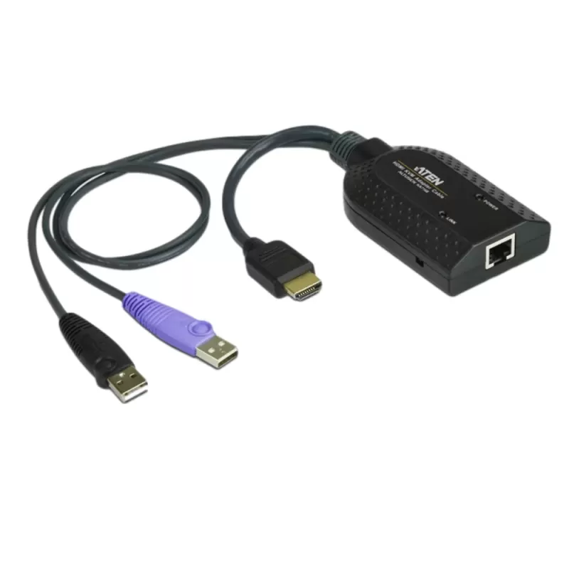 מתג KVM ATEN USB HDMI Virtual Media KVM Adapter KA7168 KA7168 צבע שחור