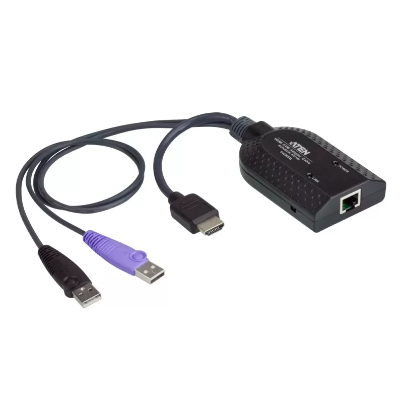 מתג KVM ATEN USB HDMI Virtual Media KVM Adapter KA7168 KA7168 צבע שחור