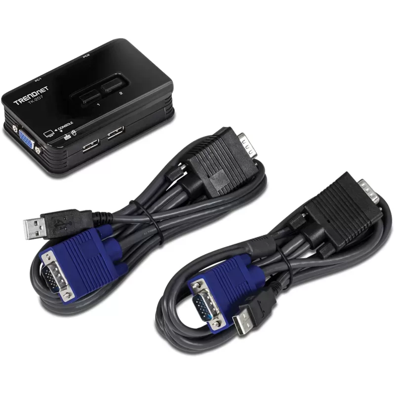 מתג KVM TRENDnet TK-207K צבע שחור