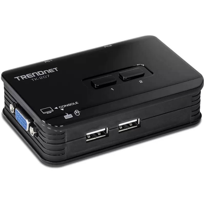 מתג KVM TRENDnet TK-207K צבע שחור
