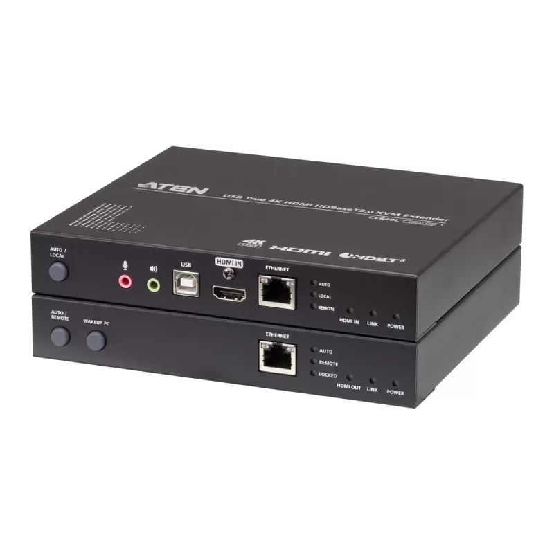 מאריך KVM ATEN CE840 USB True 4K HDMI HDBaseT 3.0 100m CE840 צבע שחור