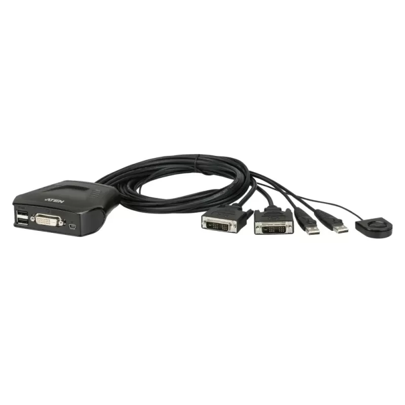 KVM-переключатель ATEN CS22D 2-Port USB DVI Cable KVM Switch CS22D