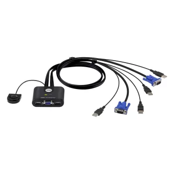 KVM switch ATEN CS22U 2-PORT USB VGA CABLE KVM CS22U Color:black