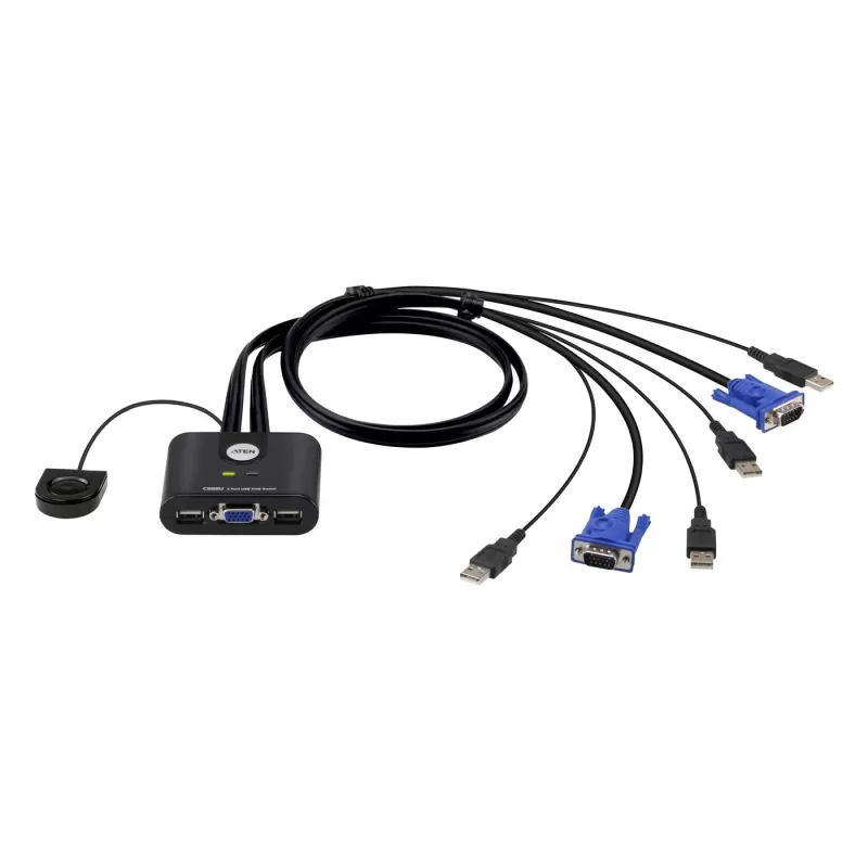 KVM switch ATEN CS22U 2-PORT USB VGA CABLE KVM CS22U Color:black