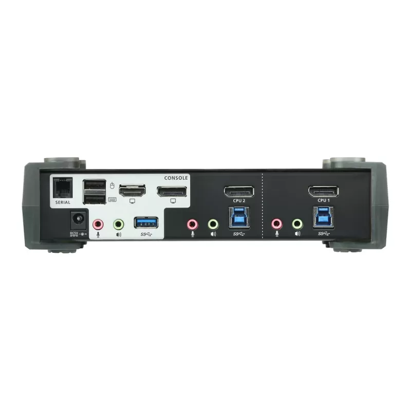 מתג KVM ATEN CS1922M 2-Port USB 3.0 4K DisplayPort MST KVMP CS1922M צבע שחור