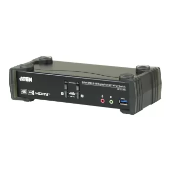 מתג KVM ATEN CS1922M 2-Port USB 3.0 4K DisplayPort MST KVMP CS1922M צבע שחור