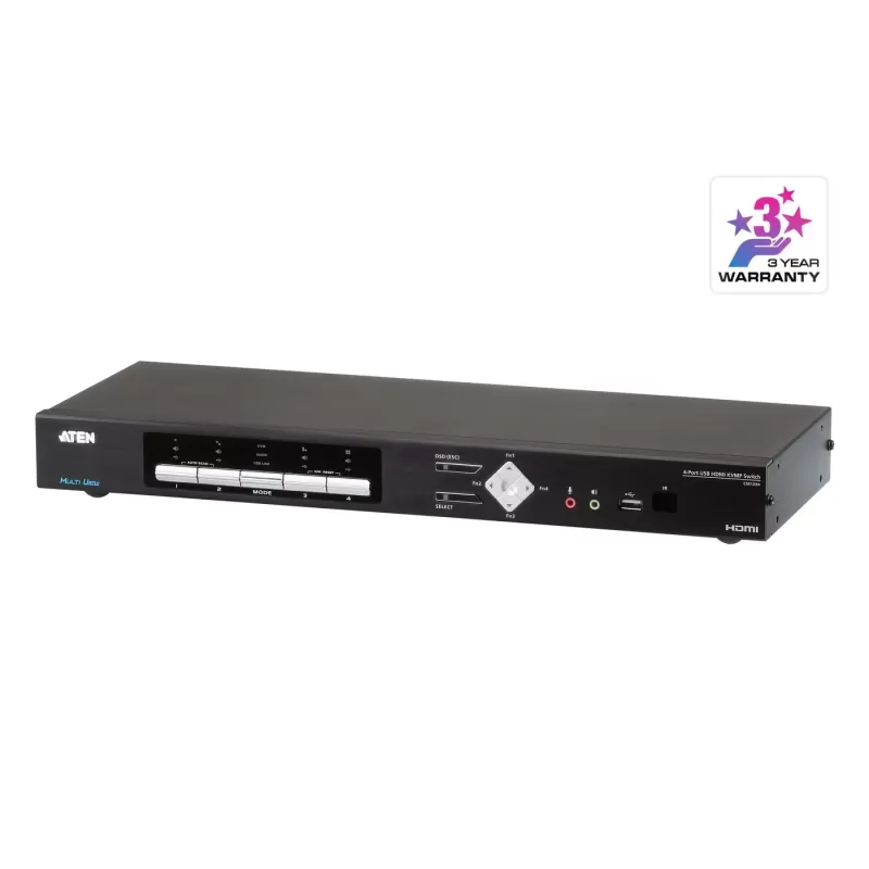 KVM switch ATEN CM1284 4-PORT USB HDMI QUAD KVM CM1284 Color:black
