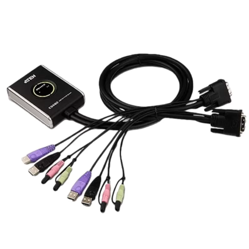 KVM switch ATEN CS682 2-Port USB DVI/Audio Cable KVM CS682 Color:black