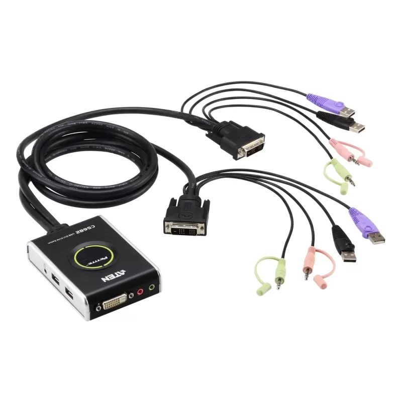 KVM switch ATEN CS682 2-Port USB DVI/Audio Cable KVM CS682 Color:black