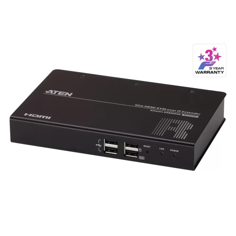 KVM switch ATEN Slim HDMI Single Display KVM over IP Receiver KE8900SR KE8900SR Color:black