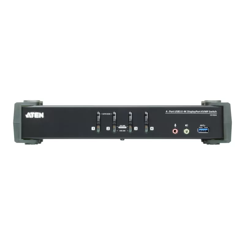 KVM switch ATEN CS1924 4-Port USB 3.0 4K DisplayPort KVMP CS1924 Color:black KVM switch ATEN CS1924 4-Port USB 3.0 4K DisplayPort KVMP CS1924 Color:black