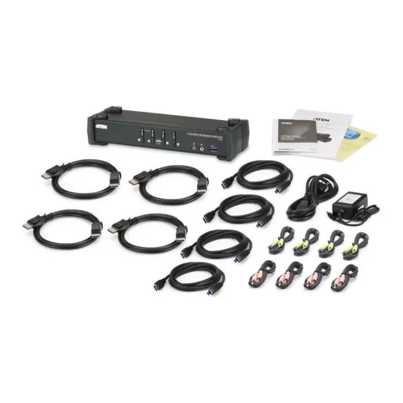 KVM switch ATEN CS1924 4-Port USB 3.0 4K DisplayPort KVMP CS1924 Color:black KVM switch ATEN CS1924 4-Port USB 3.0 4K DisplayPort KVMP CS1924 Color:black