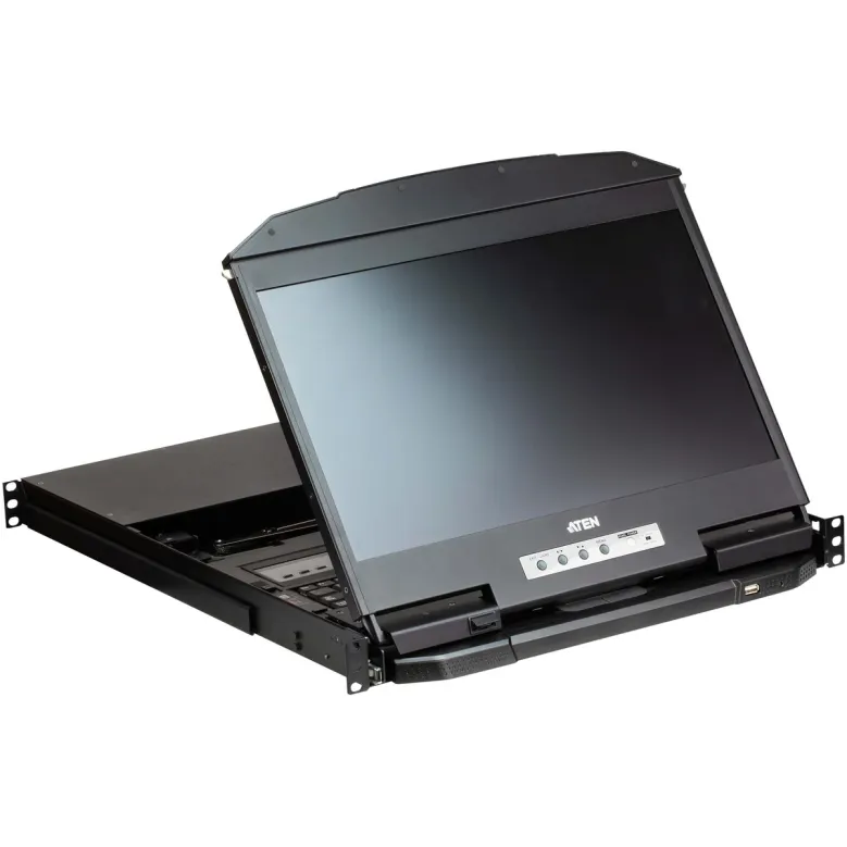 מתג KVM עם מסך LCD ATEN CL3884NW 4-Port USB HDMI Multi-View 18.5" LCD CL3884NW צבע שחור