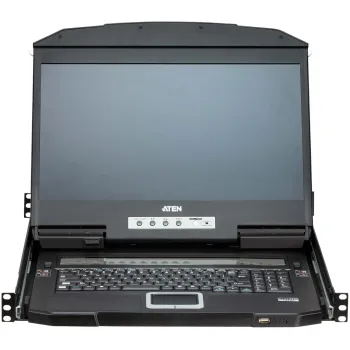Switch KVM Monitor LCD ATEN CL3884NW 4-Port USB HDMI Multi-View 18.5" LCD CL3884NW Color:black