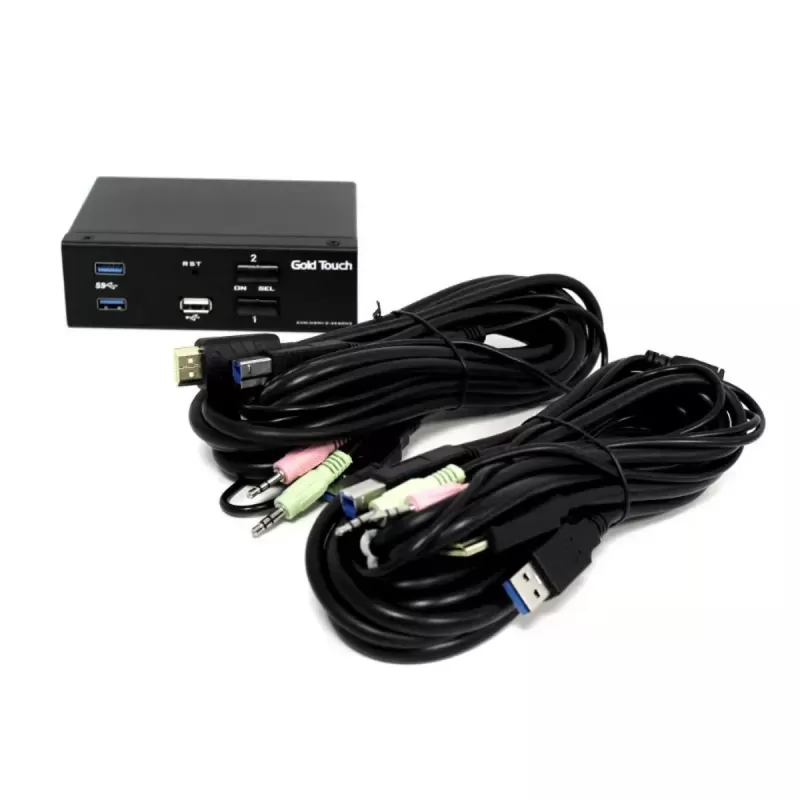 Коммутатор Gold Touch HDMI KVM Switch 4K@60HZ USB3.0 - 2 ports KVM-HDMI-2-4K60HZ