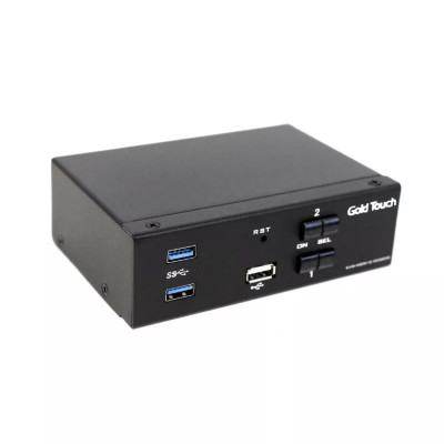 מתג Gold Touch HDMI KVM Switch 4K@60HZ USB3.0 - 2 ports KVM-HDMI-2-4K60HZ מתג Gold Touch HDMI KVM Switch 4K@60HZ USB3.0 - 2 ports KVM-HDMI-2-4K60HZ