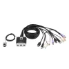 KVM switch ATEN CS692 2PORT USB HDMI CABLE KVM CS692 Color:black