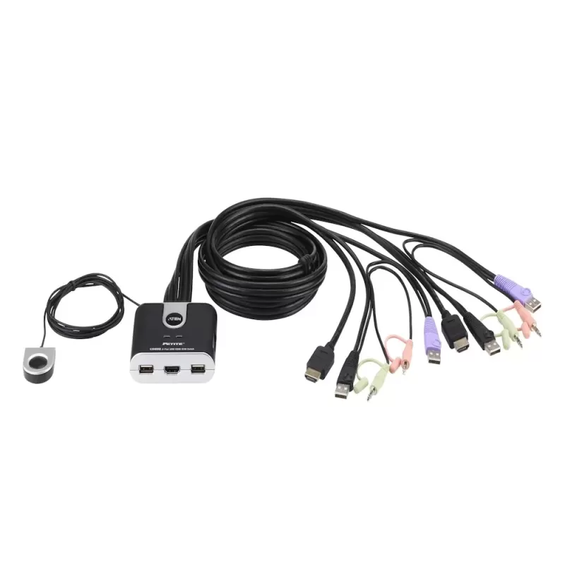 KVM switch ATEN CS692 2PORT USB HDMI CABLE KVM CS692 Color:black