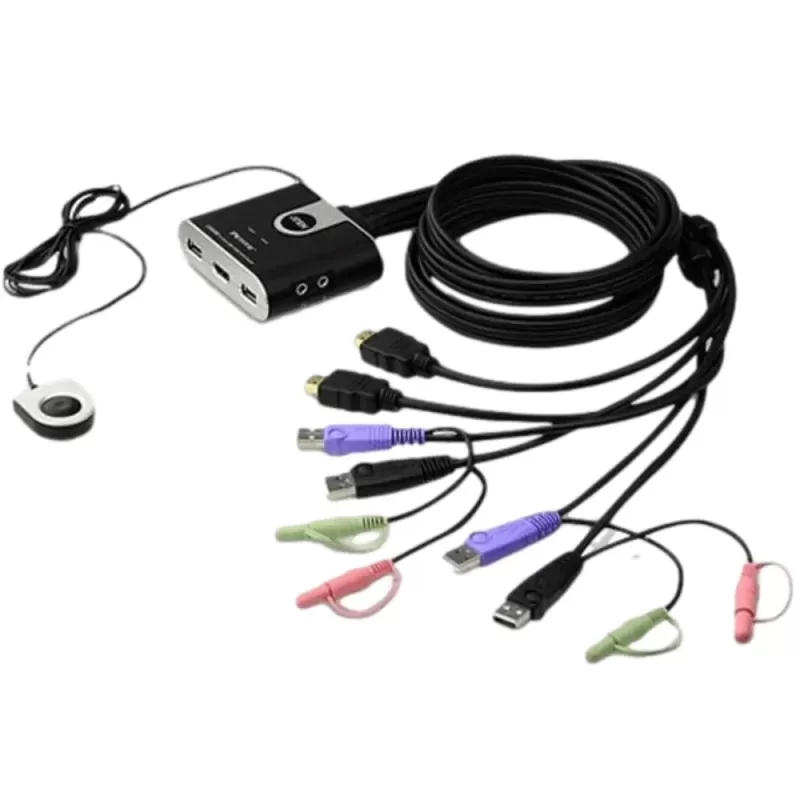 KVM switch ATEN CS692 2PORT USB HDMI CABLE KVM CS692 Color:black