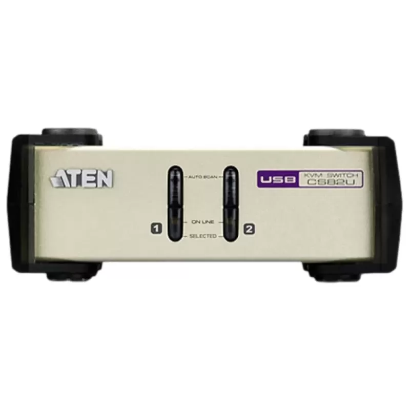 KVM-переключатель ATEN CS82U 2-Port PS/2-USB VGA KVM Switch CS82U Цвет:серый
