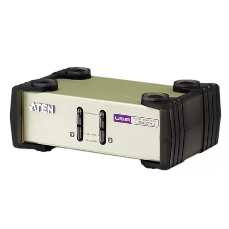 KVM-переключатель ATEN CS82U 2-Port PS/2-USB VGA KVM Switch CS82U Цвет:серый