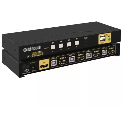 KVM switch Gold Touch 4 Ports HDMI2.0 KVM Switch KVM-HDMI-4-4K60C